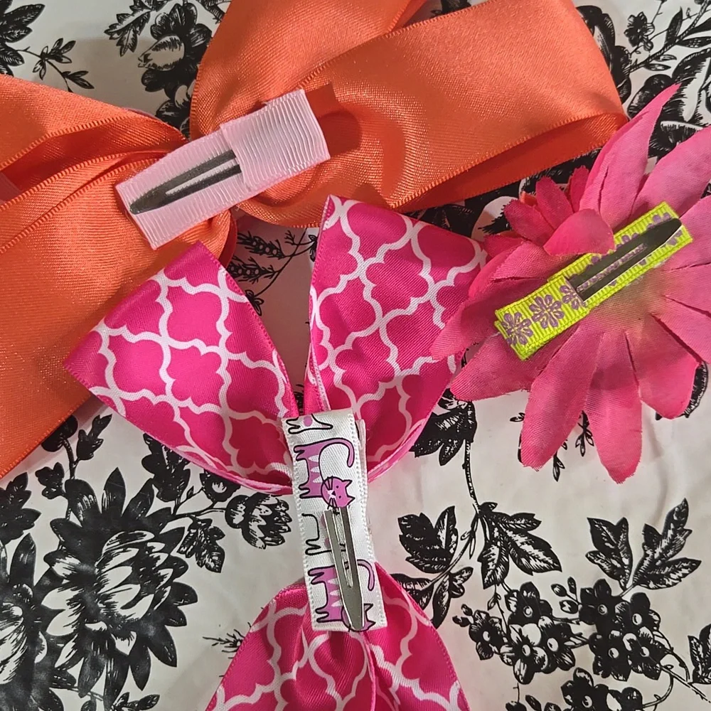 Pink and Orange Hair Accessories Set B16